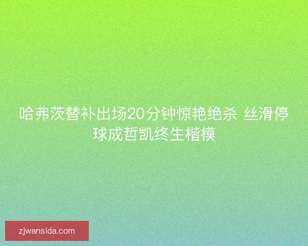 哈弗茨替补出场20分钟惊艳绝杀 丝滑停球成哲凯终生楷模